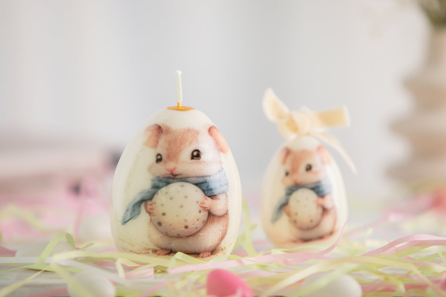 Vela Decorativa com Aparência de Porcelana