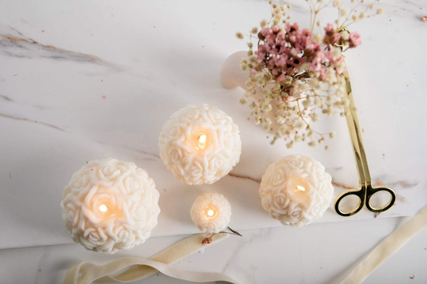 Velas Bola de Rosas